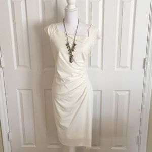 Calvin Klein Cap Sleeve Ruched Sheath Dress